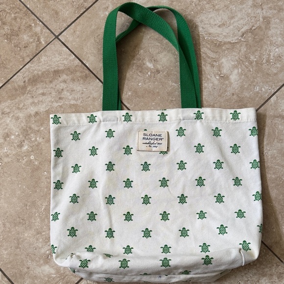 Sloane Ranger Turtle Print Tote Bag - Picture 1 of 8